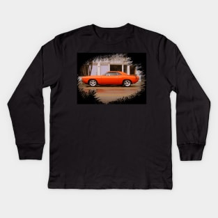 Mopar Dodge Challenger 1970 Muscle Kids Long Sleeve T-Shirt